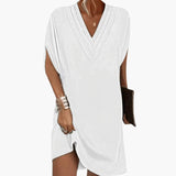 Women's Summer Dress – Oversized, V-Neck & Loose Fit