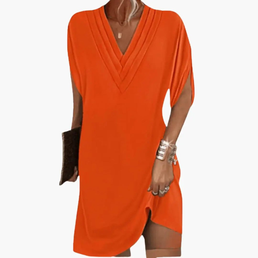 Women's Summer Dress – Oversized, V-Neck & Loose Fit