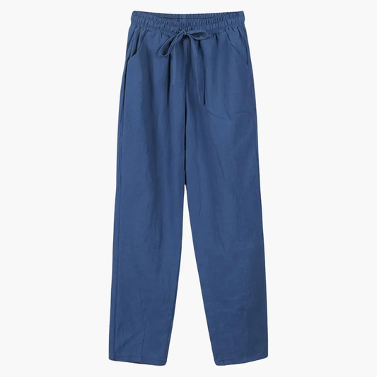 Women’s Pants with Drawstring Waist and Rolled Hem