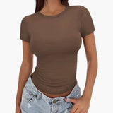 Women's T-Shirt – Round Neck, Pull-On Style & Regular-Length Short Sleeve