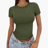 Women's T-Shirt – Round Neck, Pull-On Style & Regular-Length Short Sleeve