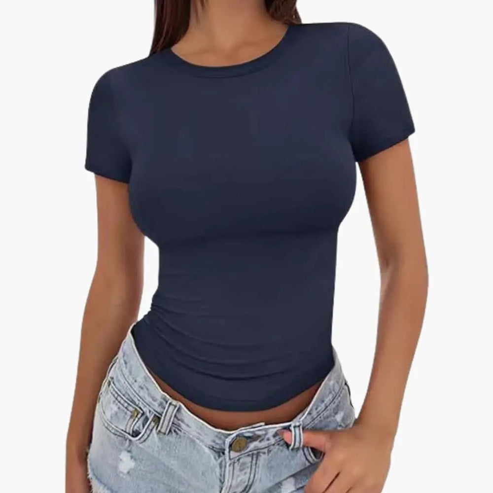 Women's T-Shirt – Round Neck, Pull-On Style & Regular-Length Short Sleeve