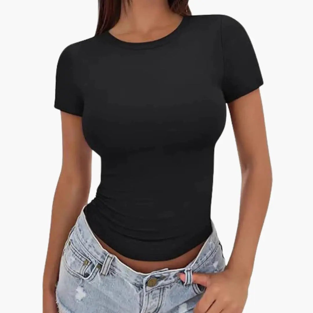 Women's T-Shirt – Round Neck, Pull-On Style & Regular-Length Short Sleeve