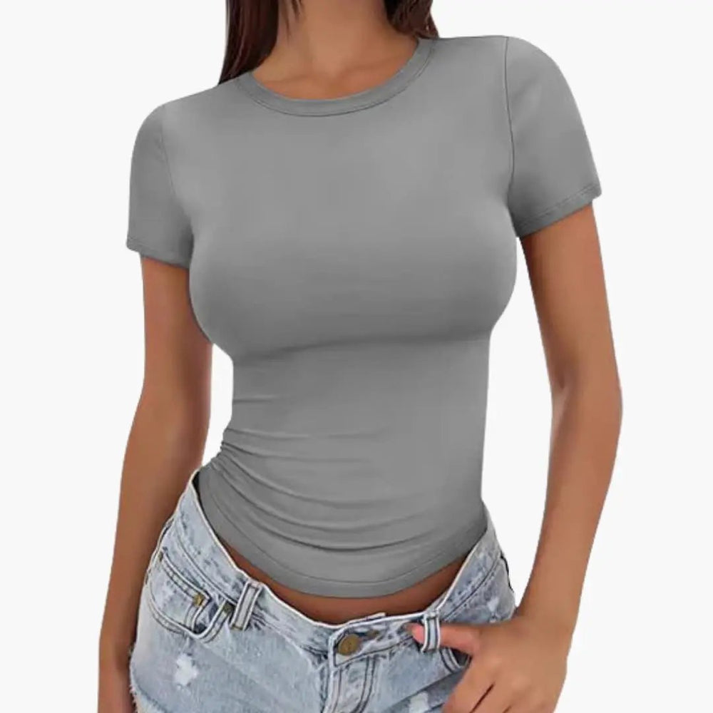 Women's T-Shirt – Round Neck, Pull-On Style & Regular-Length Short Sleeve
