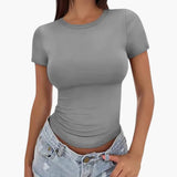Women's T-Shirt – Round Neck, Pull-On Style & Regular-Length Short Sleeve