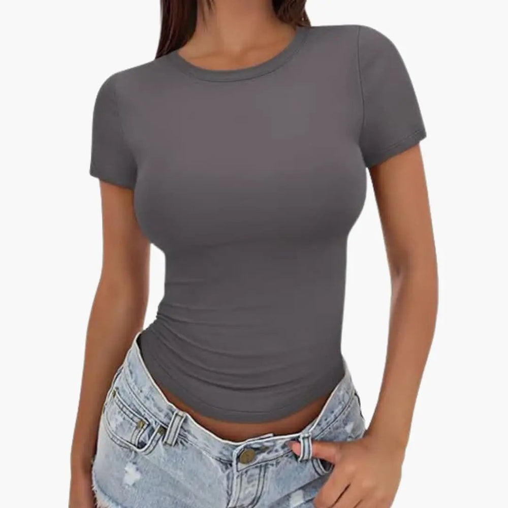 Women's T-Shirt – Round Neck, Pull-On Style & Regular-Length Short Sleeve