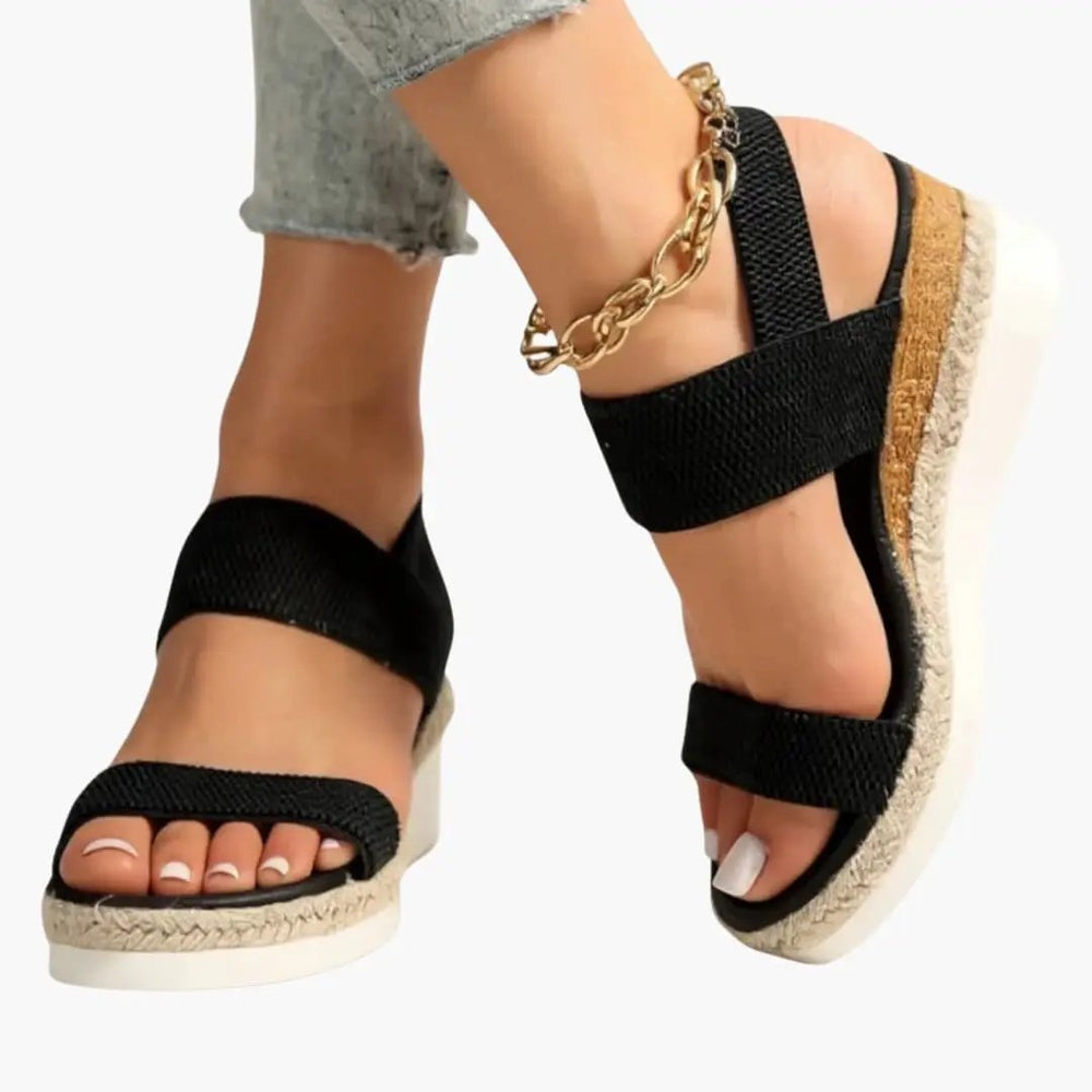 Women's Platform Sandals – Cushioned Insole, Lightweight Sole & Slip-On Design