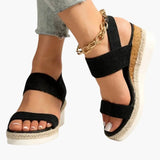 Women's Platform Sandals – Cushioned Insole, Lightweight Sole & Slip-On Design