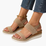 Women's Platform Sandals – Cushioned Insole, Lightweight Sole & Slip-On Design