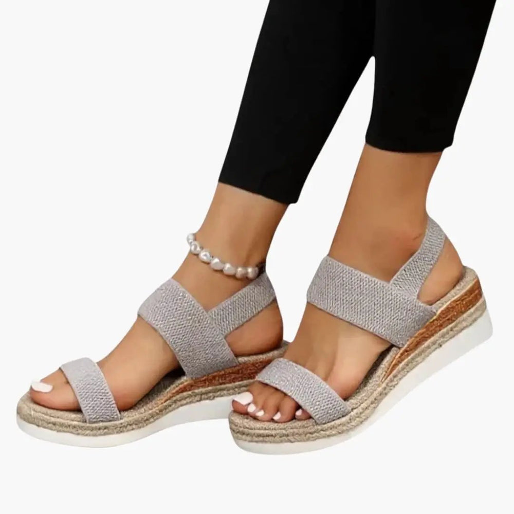 Women's Platform Sandals – Cushioned Insole, Lightweight Sole & Slip-On Design