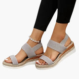 Women's Platform Sandals – Cushioned Insole, Lightweight Sole & Slip-On Design