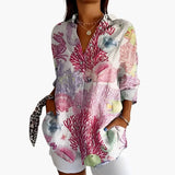 Women's Printed Blouse – Short Sleeve & Loose Fit