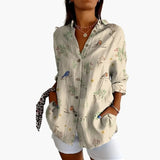 Women's Printed Blouse – Short Sleeve & Loose Fit