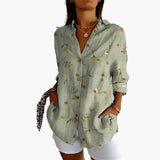 Women's Printed Blouse – Short Sleeve & Loose Fit