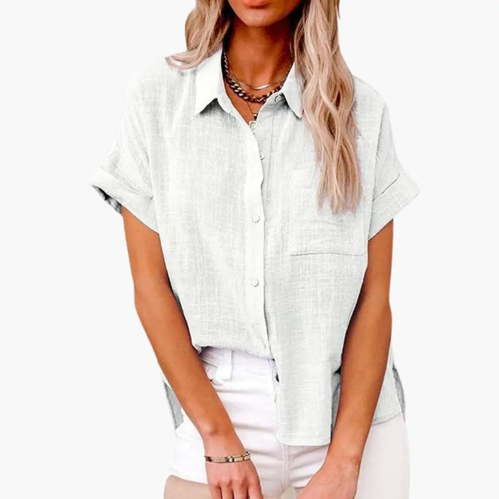 Women's Blouse – Relaxed Fit, Pullover Style & Crew Neck