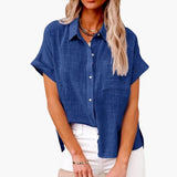 Women's Blouse – Relaxed Fit, Pullover Style & Crew Neck