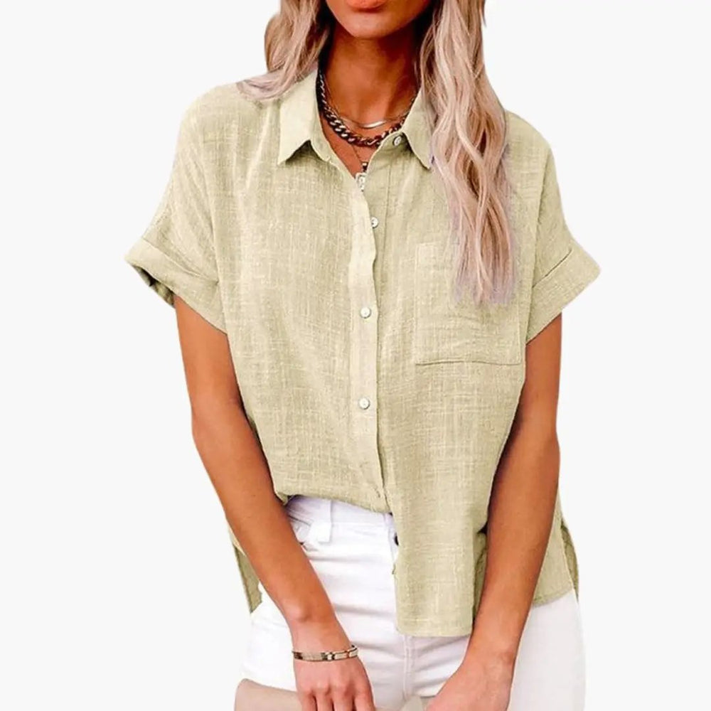 Women's Blouse – Relaxed Fit, Pullover Style & Crew Neck