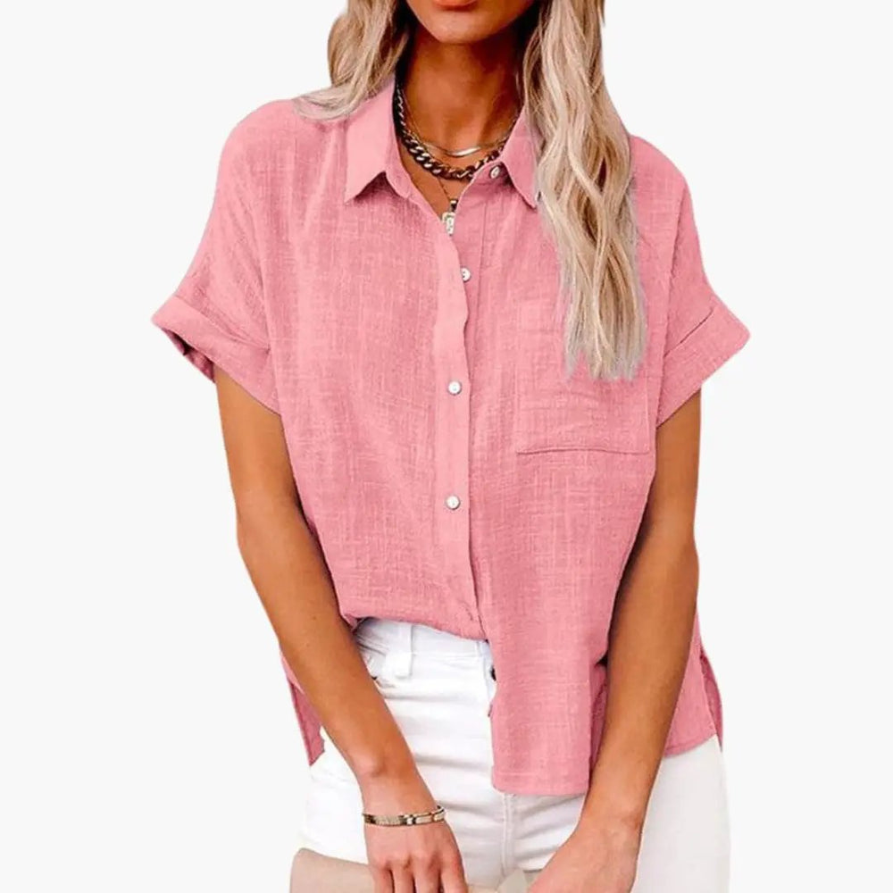 Women's Blouse – Relaxed Fit, Pullover Style & Crew Neck