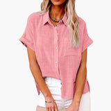 Women's Blouse – Relaxed Fit, Pullover Style & Crew Neck