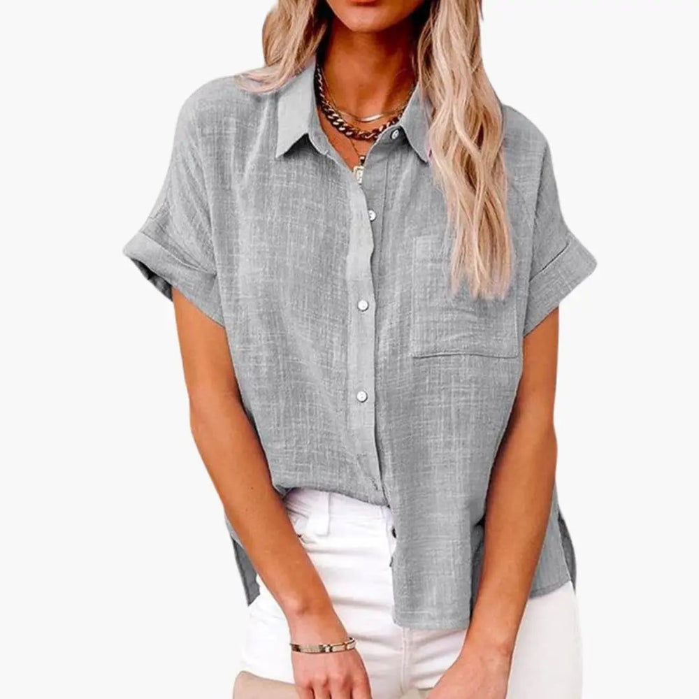 Women's Blouse – Relaxed Fit, Pullover Style & Crew Neck