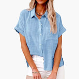 Women's Blouse – Relaxed Fit, Pullover Style & Crew Neck
