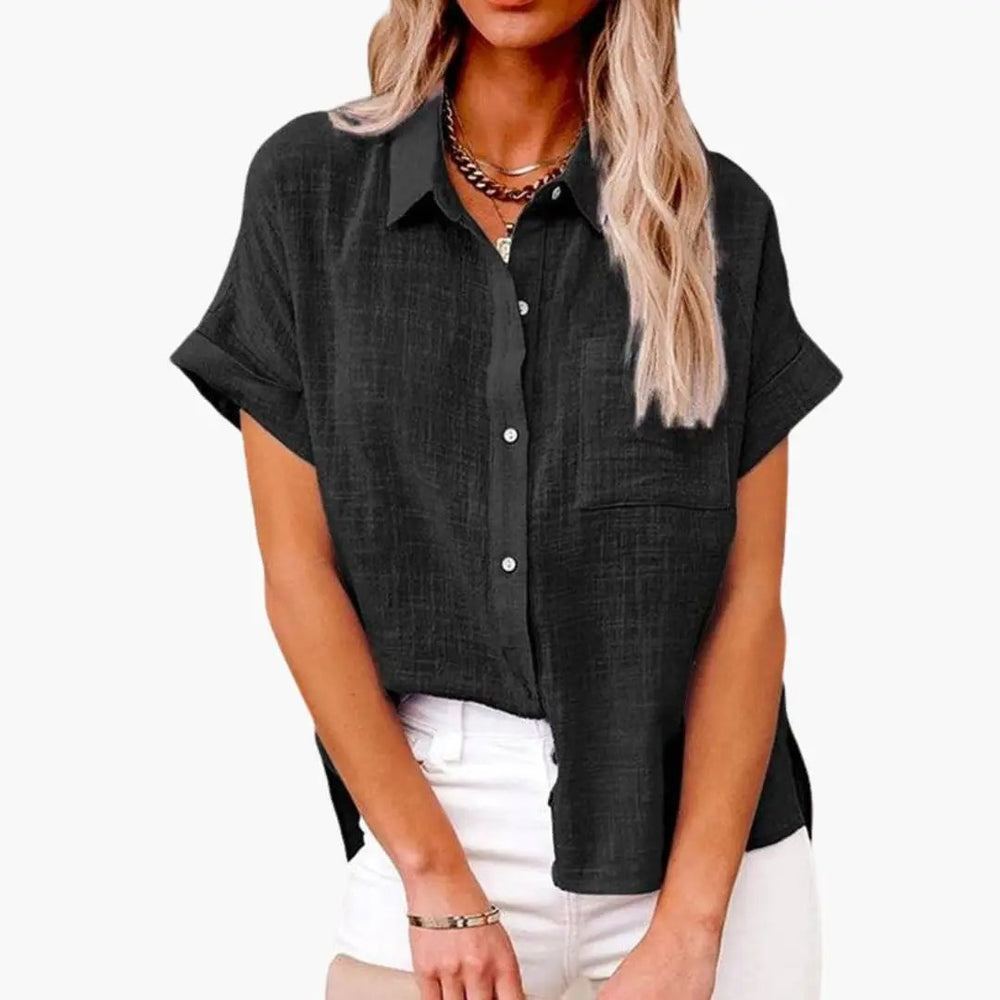 Women's Blouse – Relaxed Fit, Pullover Style & Crew Neck