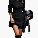 Ribbed Dress – Women's, Round Neck