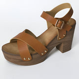 Women's Sandals Chunky Heel Strappy Summer Shoes