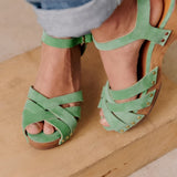 Women's Sandals Chunky Heel Strappy Summer Shoes