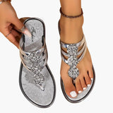 Women's Sandals – Embellished Straps, Cushioned Insole & Slip-On Design