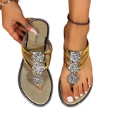 Women's Sandals – Embellished Straps, Cushioned Insole & Slip-On Design
