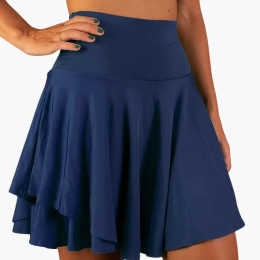 Women's Skort with Side Pockets and Elastic Waistband