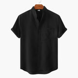 Women's Sleeveless Top – Button Closure, Chest Pocket & Stand-Up Collar
