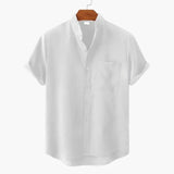 Women's Sleeveless Top – Button Closure, Chest Pocket & Stand-Up Collar