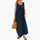 Sleeveless Dress – Women's, Round Neckline & Side Pockets