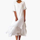 Women's Dress – Sleeveless, Round Neckline & Midi Length