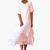Women's Dress – Sleeveless, Round Neckline & Midi Length