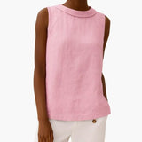 Women's Sleeveless Top – Roll Neck, Pull-On Style & Straight-Fit Hip-Length Hem