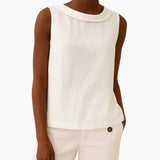 Women's Sleeveless Top – Roll Neck, Pull-On Style & Straight-Fit Hip-Length Hem