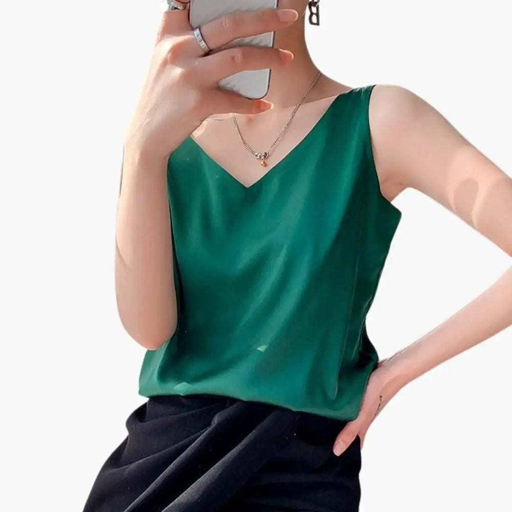 Women's Tank Top – Sleeveless Design, Loose Fit & Woven Fabric