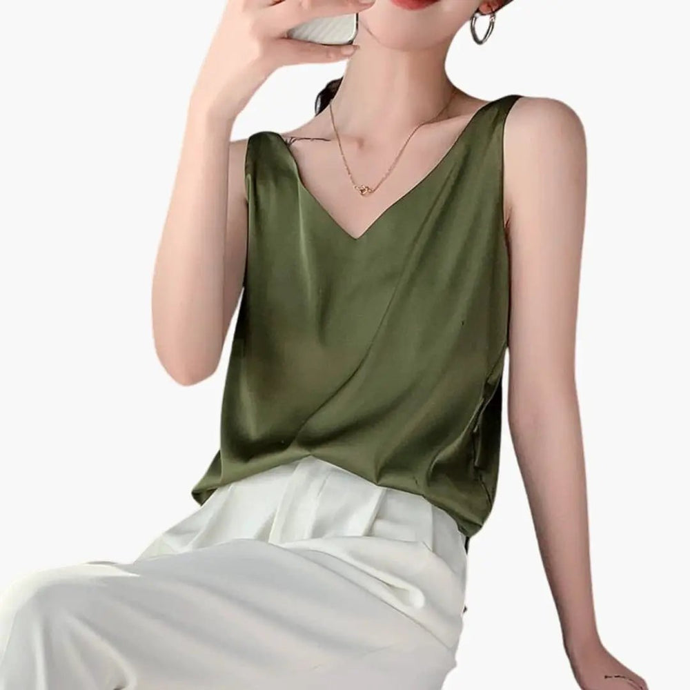 Women's Tank Top – Sleeveless Design, Loose Fit & Woven Fabric