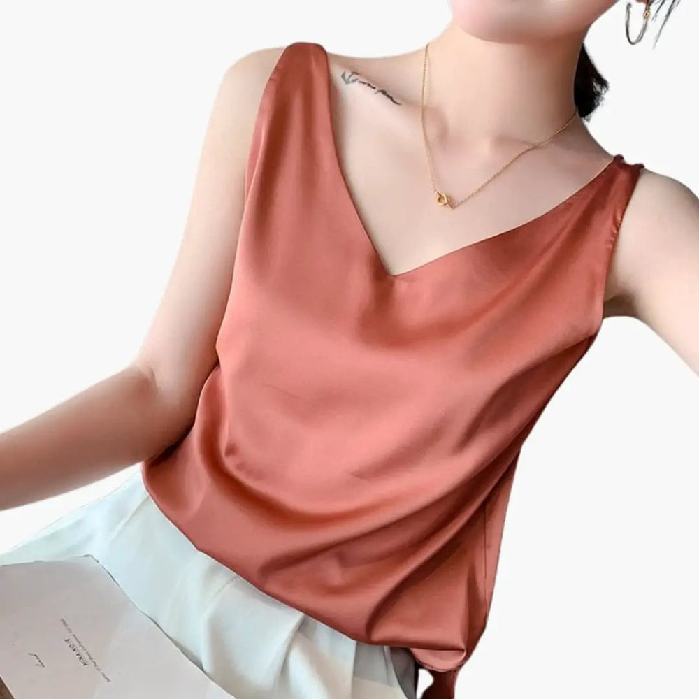 Women's Tank Top – Sleeveless Design, Loose Fit & Woven Fabric