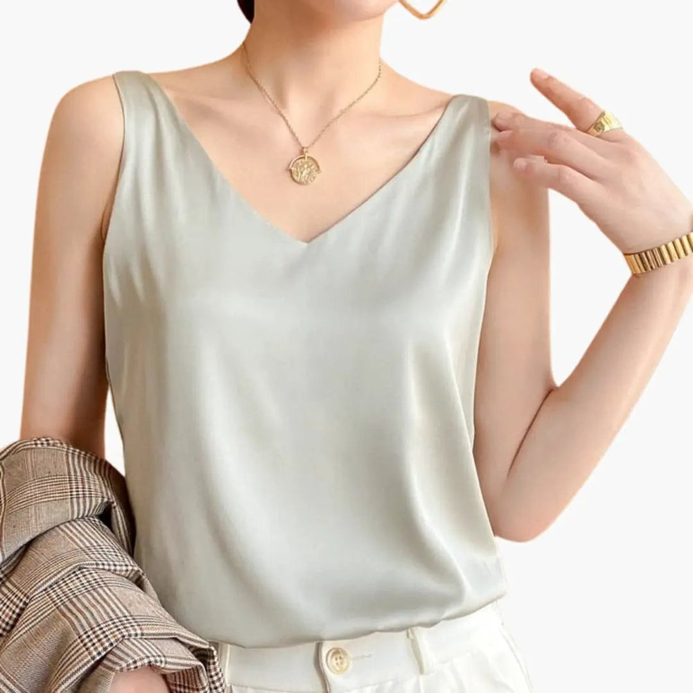 Women's Tank Top – Sleeveless Design, Loose Fit & Woven Fabric