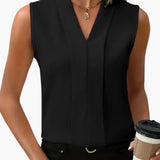 Women's Tank Top – Sleeveless Design, V-Neck Collar & Casual Fit