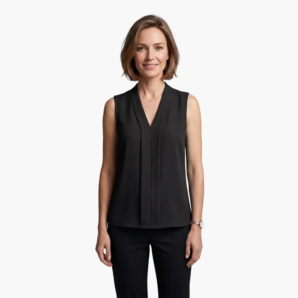 Women's Tank Top – Sleeveless Design, V-Neck Collar & Casual Fit