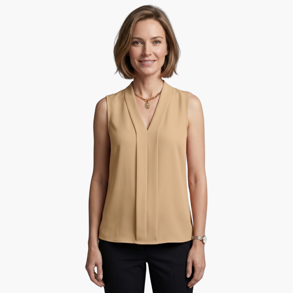 Women's Tank Top – Sleeveless Design, V-Neck Collar & Casual Fit