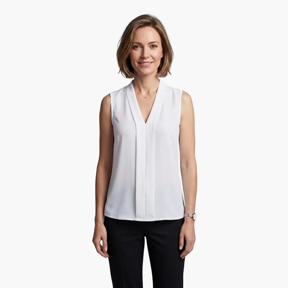 Women's Tank Top – Sleeveless Design, V-Neck Collar & Casual Fit