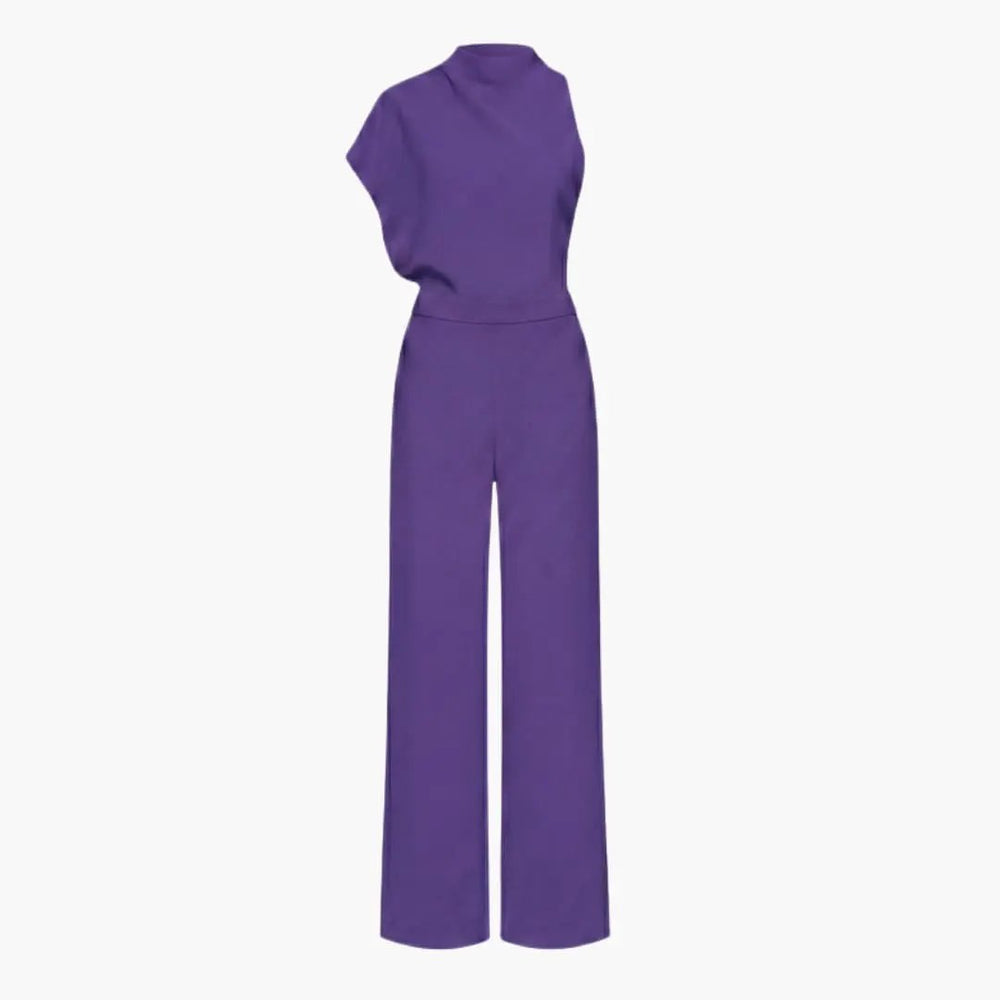 Women's Wide Leg Jumpsuit – Sleeveless, Round Neck & Straight Hem