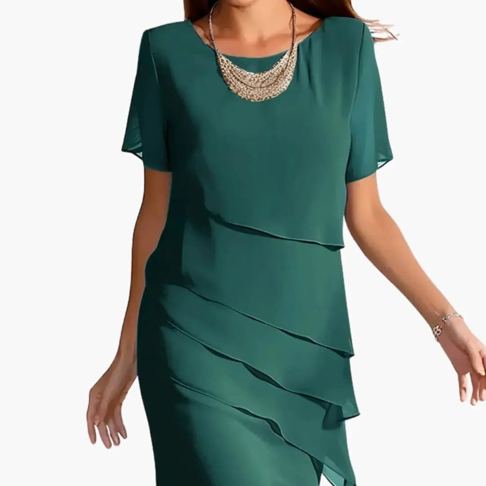 Women's Knit Dress – Strap Neck, Sleeveless Design & Fitted Waist