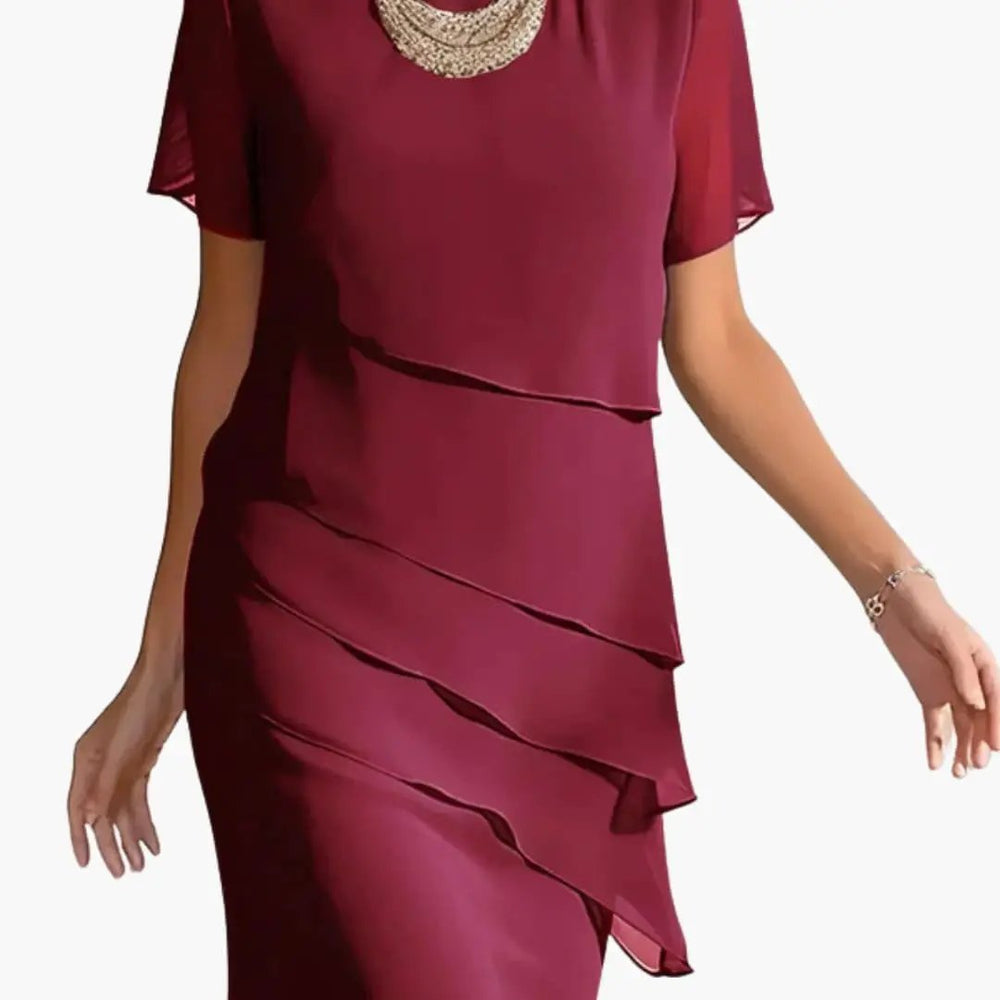 Women's Knit Dress – Strap Neck, Sleeveless Design & Fitted Waist